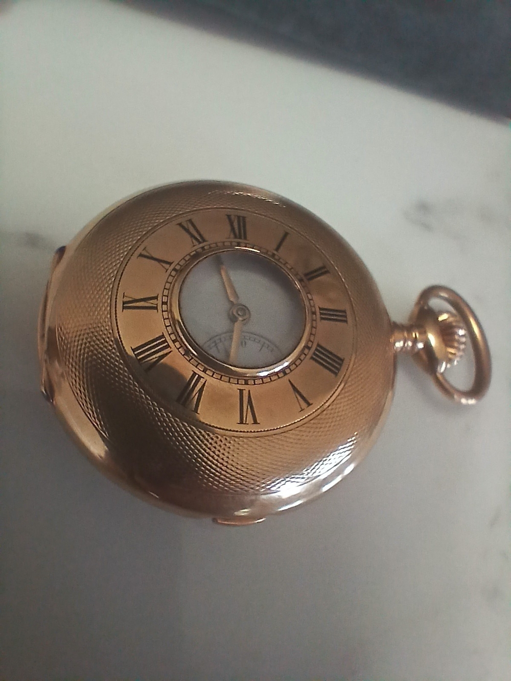 Antique 1890s Men's 18K Gold, 32 Ruby Pocket Watch.